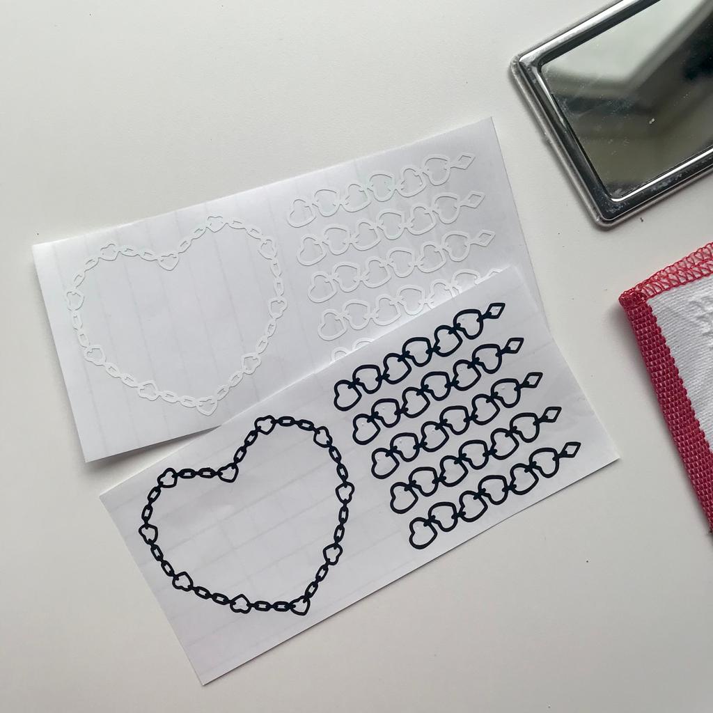 Jual Stiker frame hati/ Heart frame sticker/ toploader deco | Shopee ...