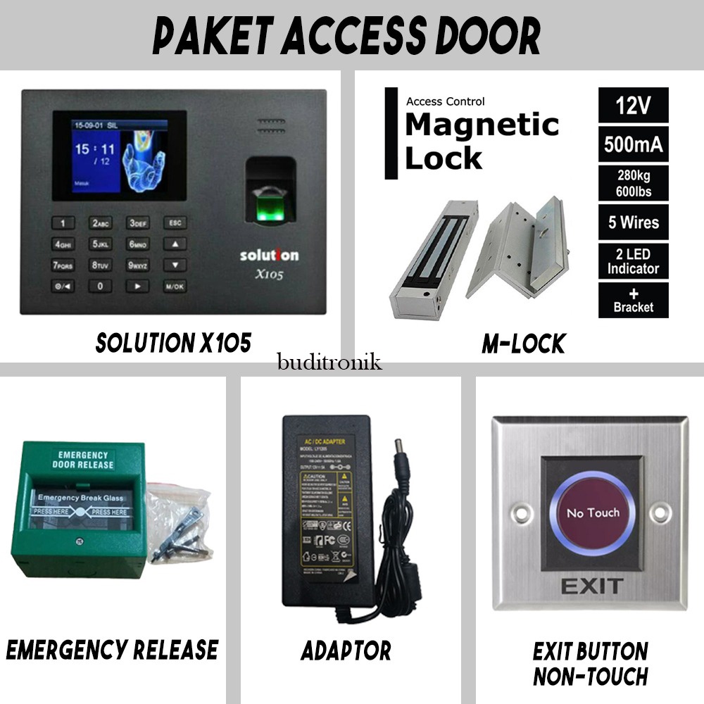 Jual Paket Access Door Solution X105 Access Control / Absensi Solution Shopee Indonesia