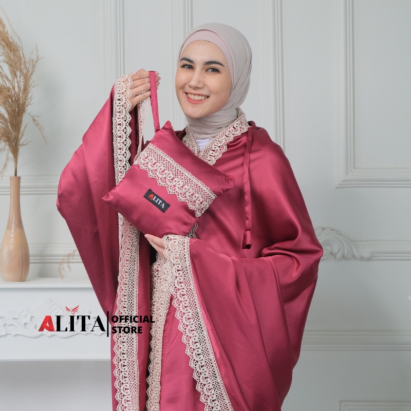 Jual Alita Mukena Dewasa 2 In 1 Renda Premium Sutra Velvet Terbaru