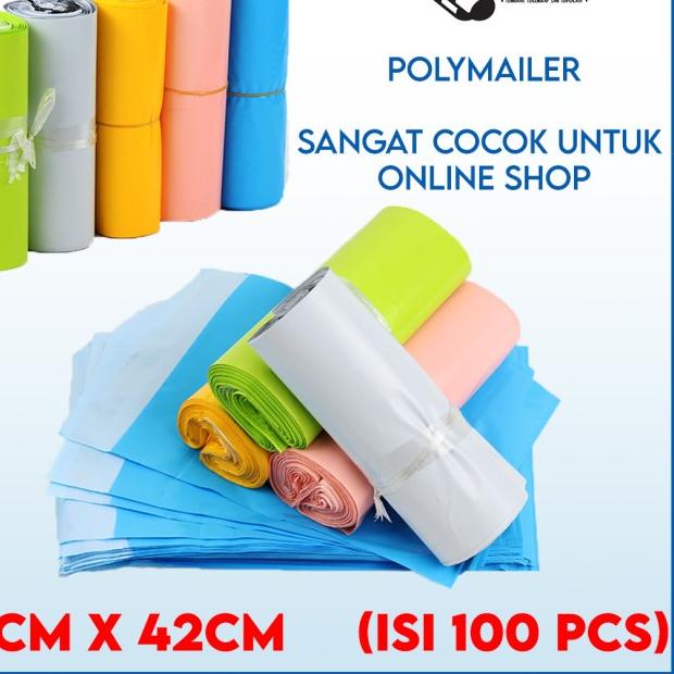 Jual Packaging Plastik Polymailer Tebal 28x42 Amplop Kantong Kemasan 100 Pc Hijau 28x42 3804