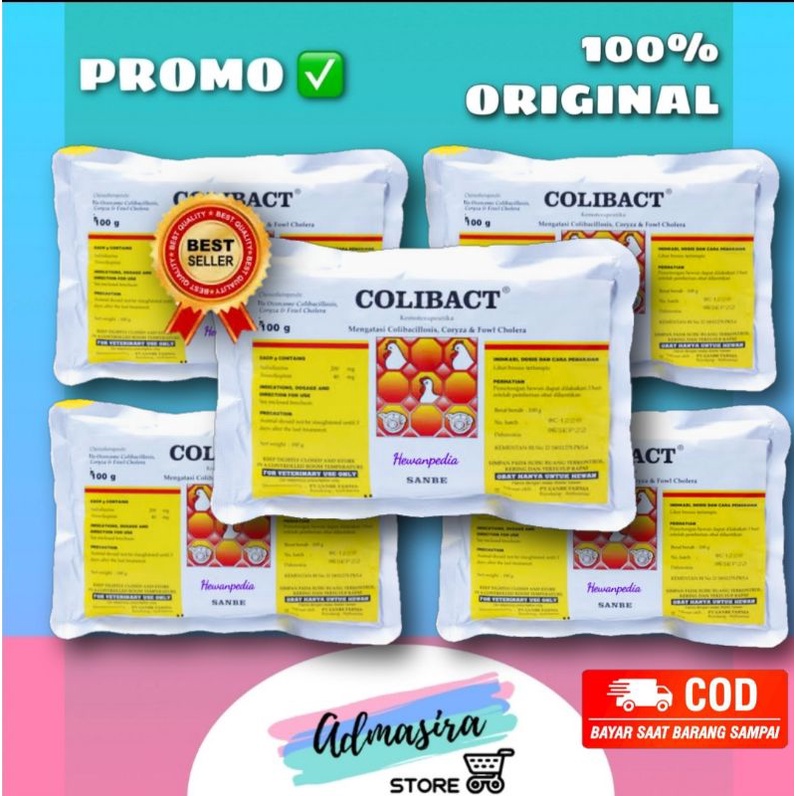 Jual COLIBACT 100gram mengatasi Colibacillosis snot coryza CRD dll ...