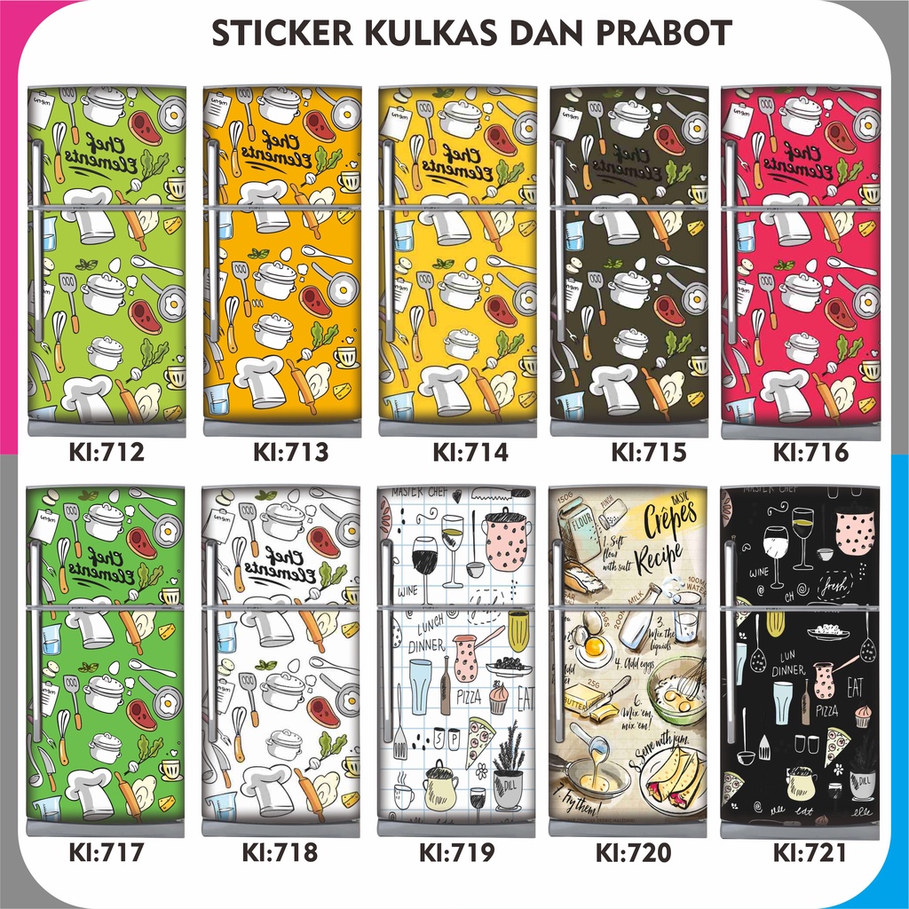 Jual Sticker kulkas 2pintu dan 1 pintu stiker kulkas 1 pintu fullbody ...