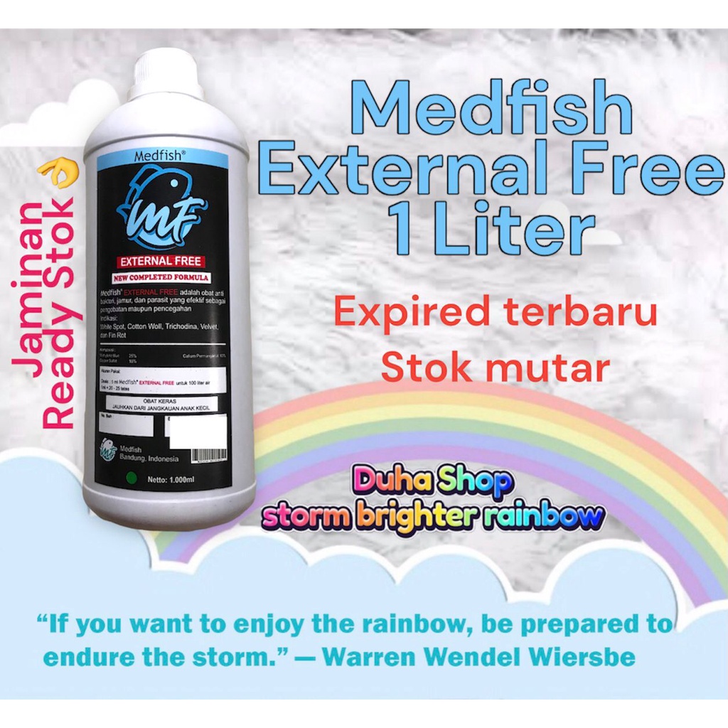 Jual Medfish External Free 1 liter obat ikan untuk karantina atau ...