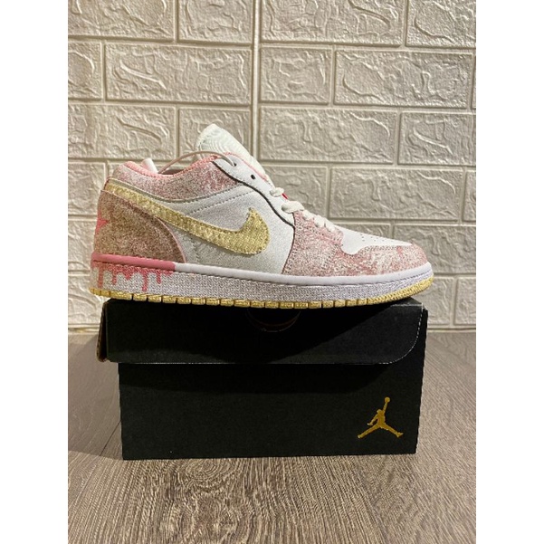 Jual Sepatu Sneakers Nike Jordan 1 Low Paint Drip Women Perfect Kicks