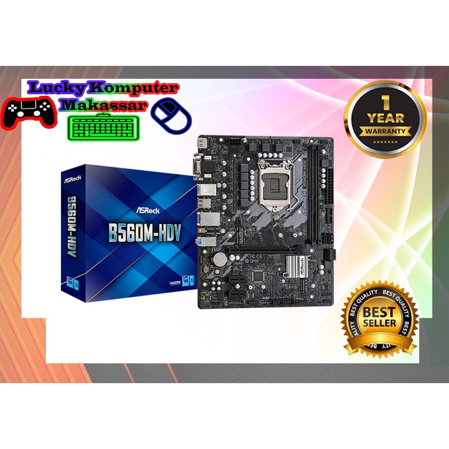 Jual Asrock B560m Hdv Lga1200 B560 Ddr4 Usb32 Sata3 Shopee