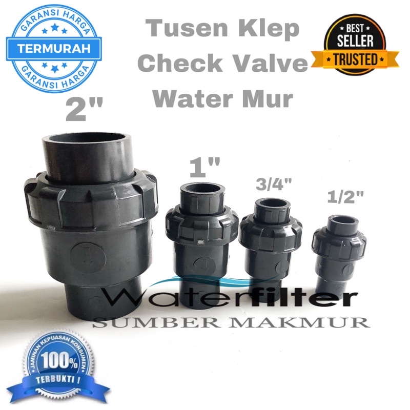 Jual Single Union Check Valve Pvc 1/2 Inch Shopee Indonesia