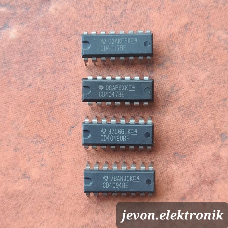 Jual IC Transistor CD 4017 4047 4049 4094 BE UBE Original CD4017 CD4047