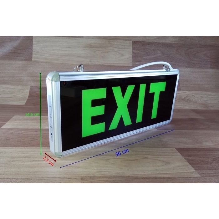 Jual Lampu EXIT LED Lampu Petunjuk Darurat Emergency EXIT Lamp 2 Sisi ...