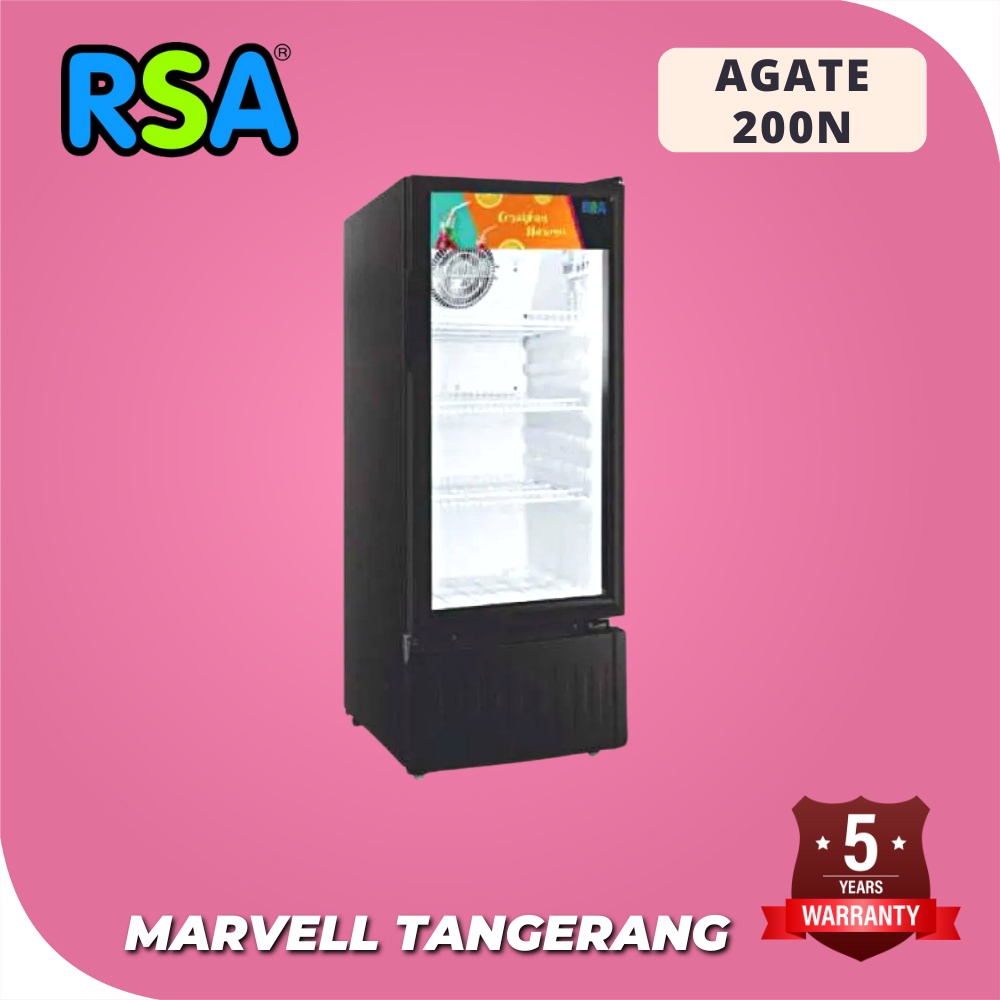 Jual Kulkas Showcase Rsa AGATE 200 N Display Minuman 3 Rak 200N ...