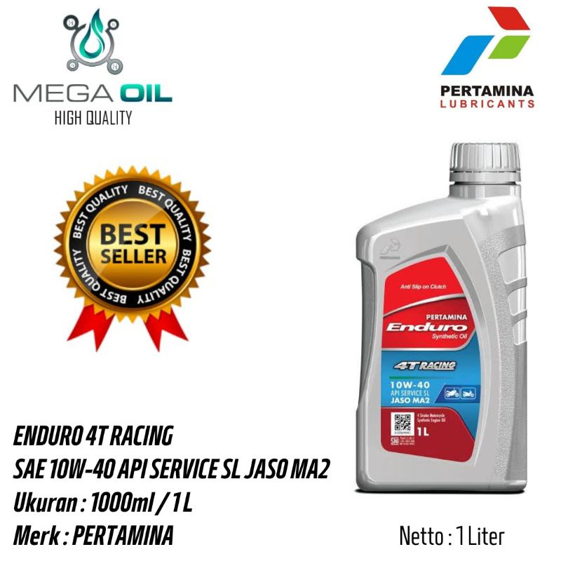 Jual Oli Enduro 4T Racing 1 Liter - Oli Pertamina Enduro 4T Racing ...