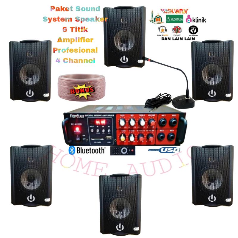 Jual Paket Sound System Cafe Resto Masjid Musholla Gedung Klinik