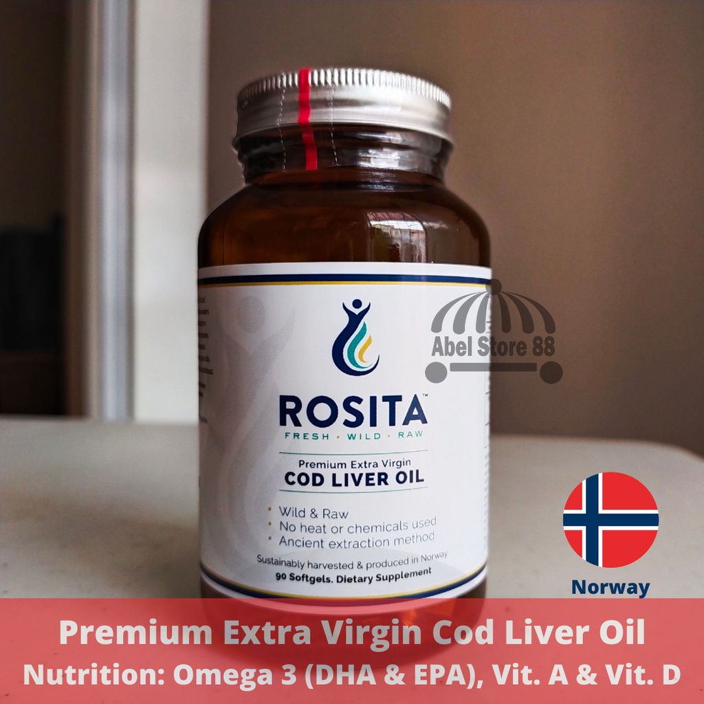 Jual Rosita Premium Extra Virgin Cod Liver Oil Isi 90 SoftGel Minyak ...