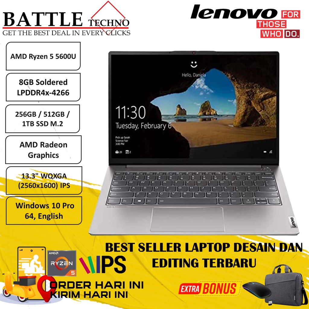 Jual LAPTOP GAMING TERBARU LENOVO THINKBOOK 13S G3 RYZEN 5 5600U