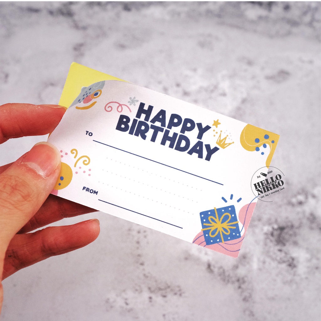 Jual Birthday Kid sticker label kartu ucapan - Hang tag kartu ucapan ...