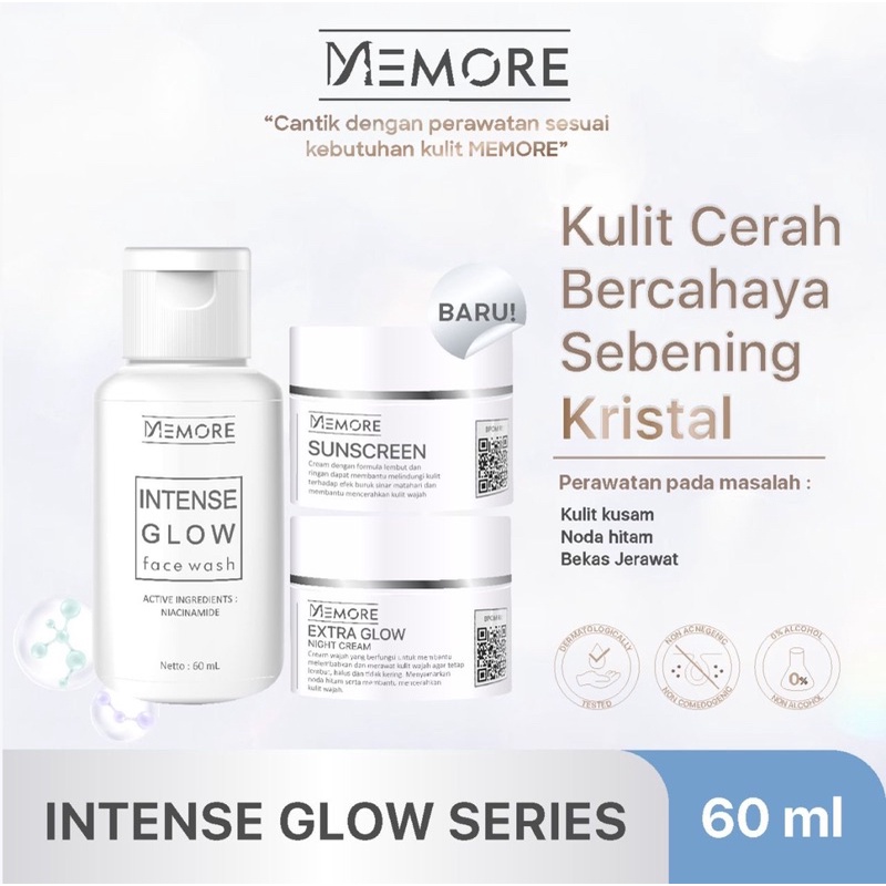 Jual Memore Paket Intens Glow Series Memore Glowing Series Memore Paket Intens Glow Skincare