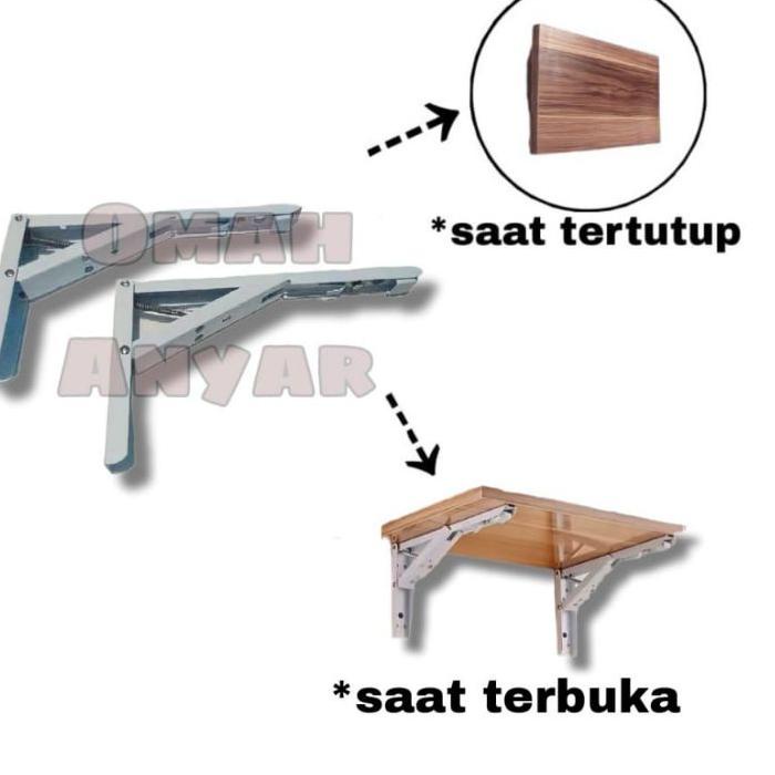 Jual Recomend Siku Lipat Fold Bracket Meja Rias Laprak Portable Engsel