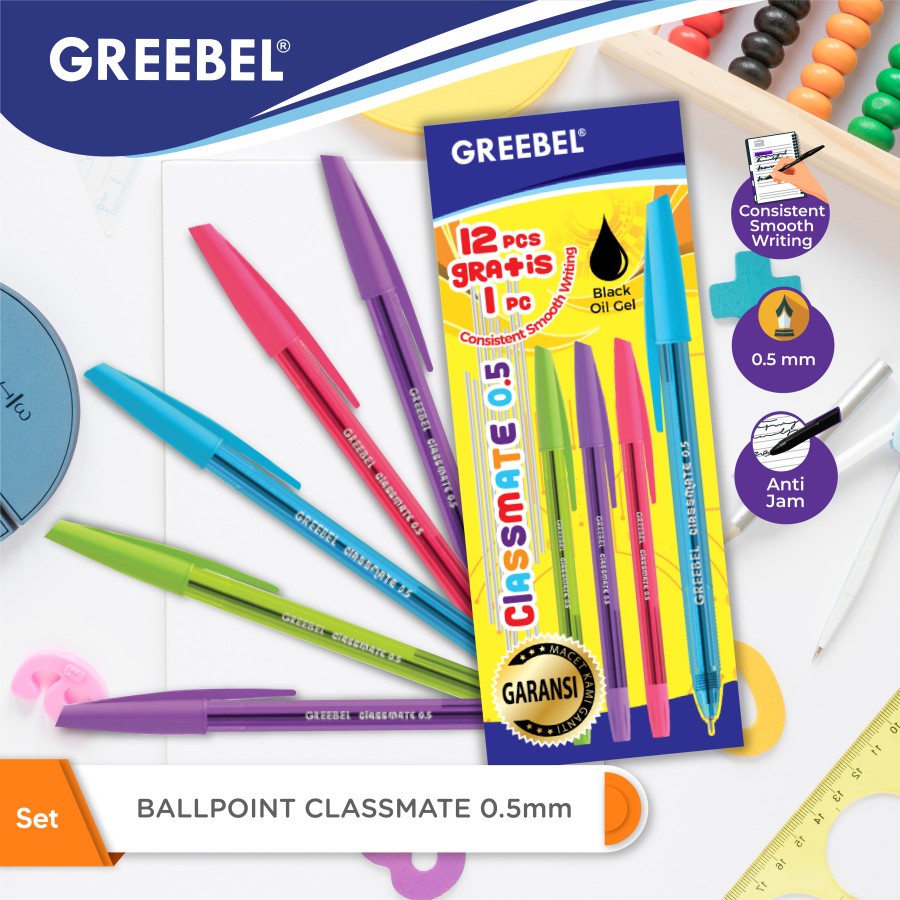 Jual Greebel Pen Pulpen Bolpoin Ballpoint Ballpen Classmate Black