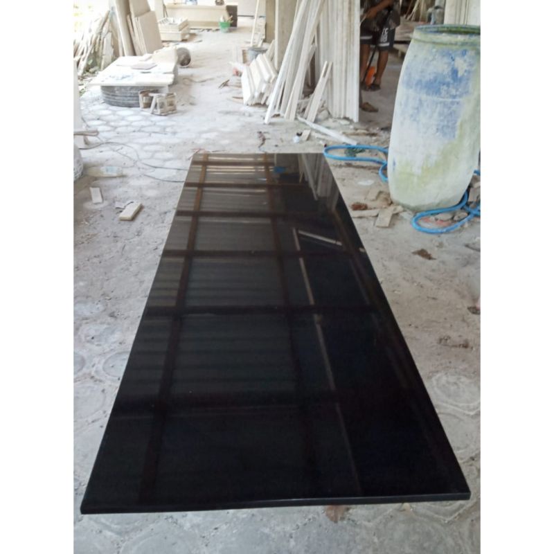 Jual Top Table / Kitchen Set Granit Hitam Warna Super Kilap ( bs custom
