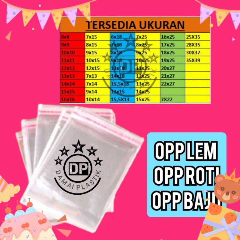 Jual Opp Lem Plastik Buket Roti Donat Rekat Souvenir Cookies 7x15 8x15 ...