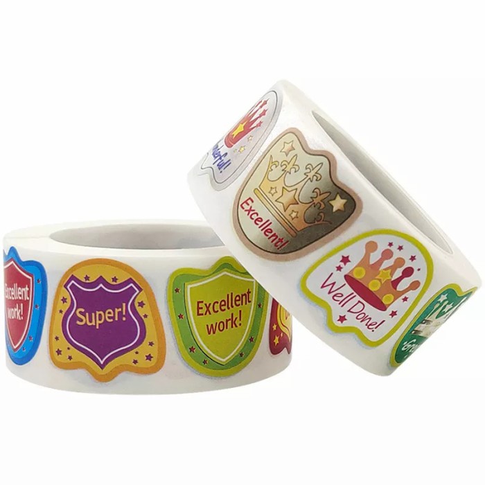 Jual Sticker Badge Motivasi Guru Stiker Reward Anak 6 variasi 500 pcs ...