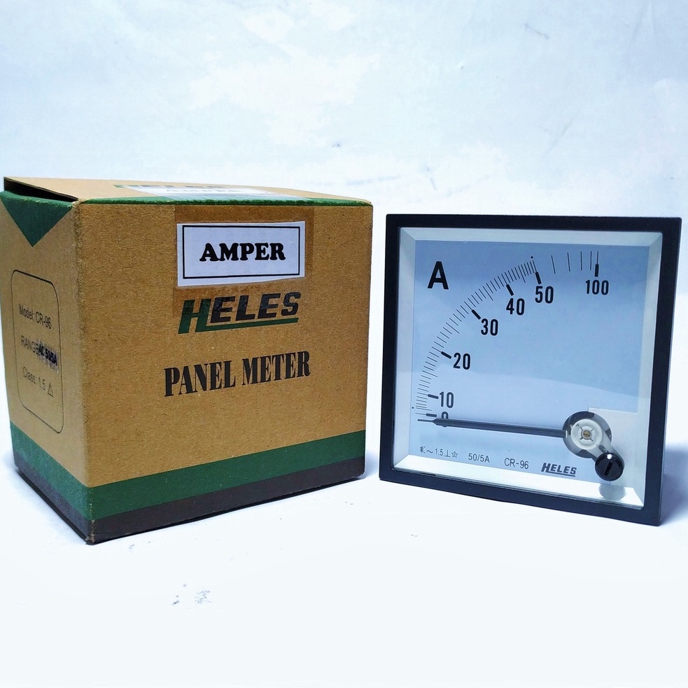Jual ANALOG AMPERE METER HELES CR-96 PANEL METER AMPER METER | Shopee ...