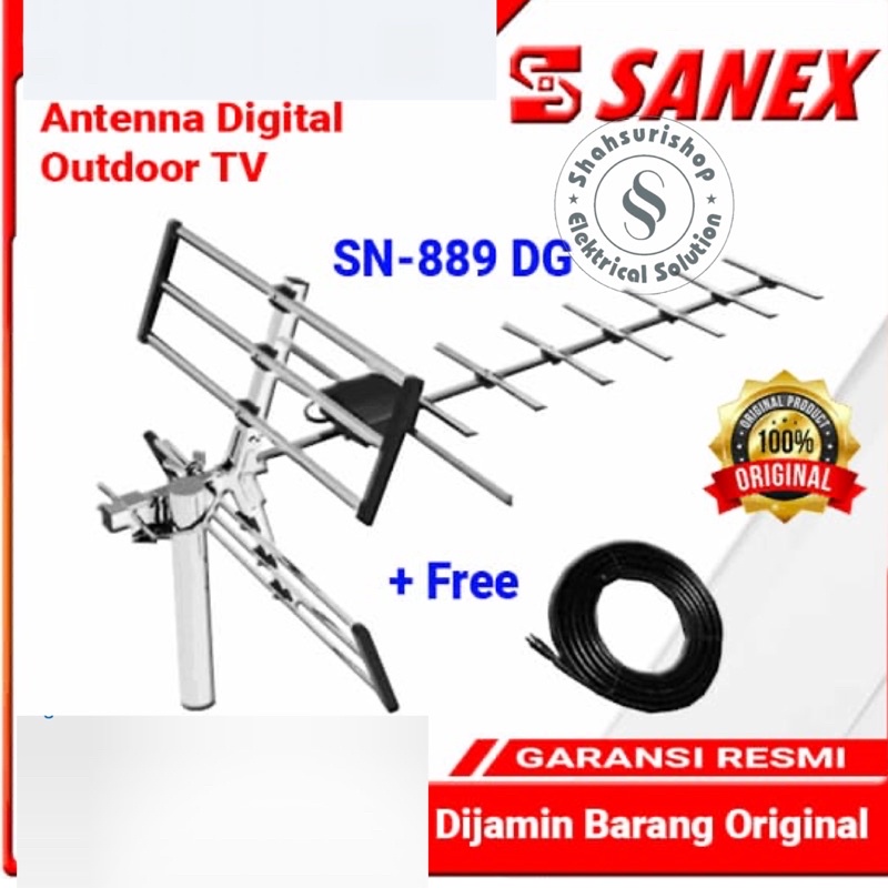 Jual SANEX ANTENA TV DIGITAL SN-889 DG ANTENNA OUTDOOR FREE KABEL ...