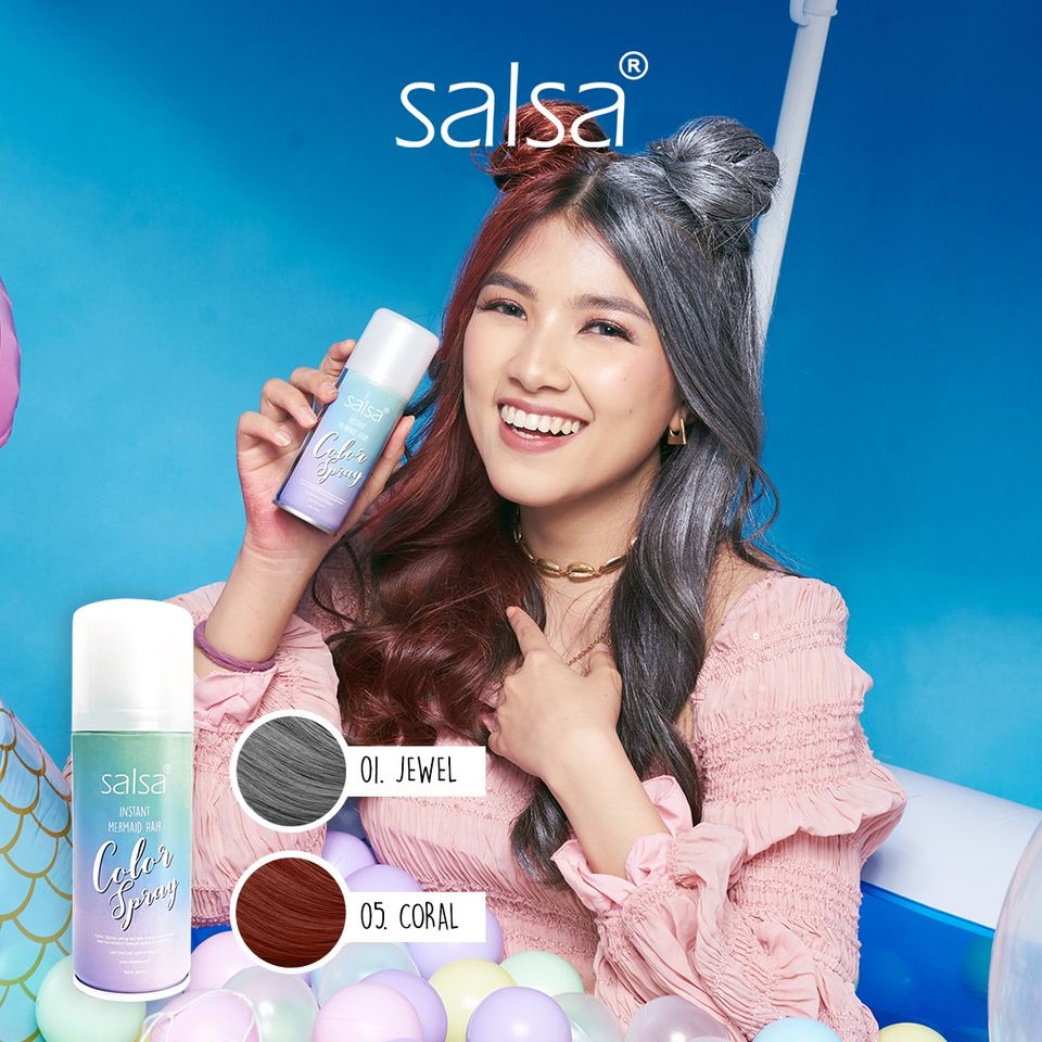 Jual SALSA INSTANT MERMAID HAIR COLOR SPRAY PEWARNA RAMBUT INSTAN