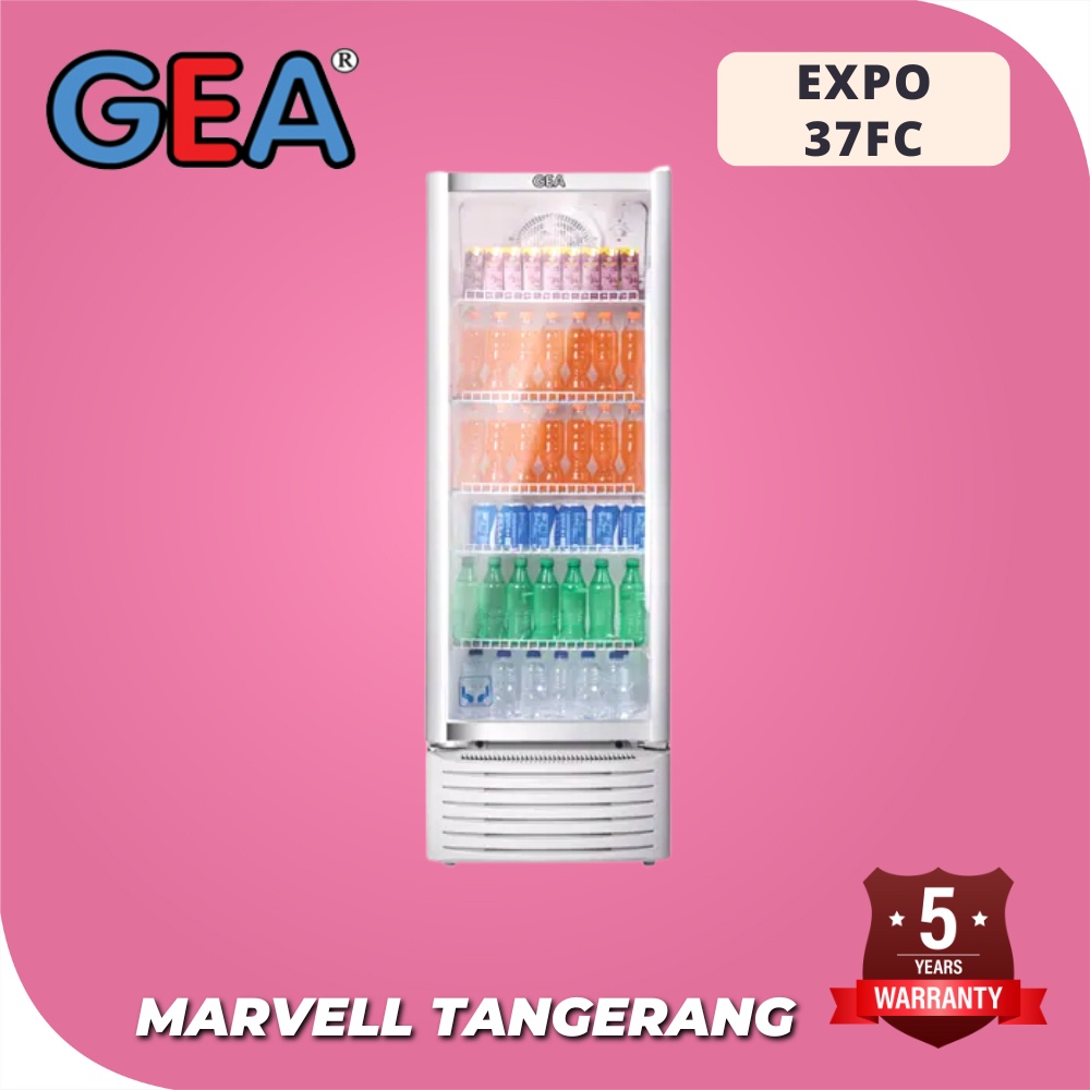 Jual Kulkas Showcase Gea Expo 37 Fc Display Minuman 5 Rak 37 Fr