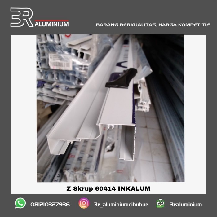 Jual Bahan Kusen Aluminium Alumunium Batangan Z Skrup Inkalum Shopee Indonesia