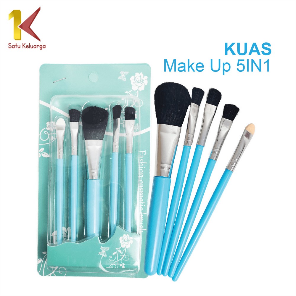 Jual Satu Keluarga Kuas Make Up Set 5 IN 1 Mini Travel K129 Tools Set