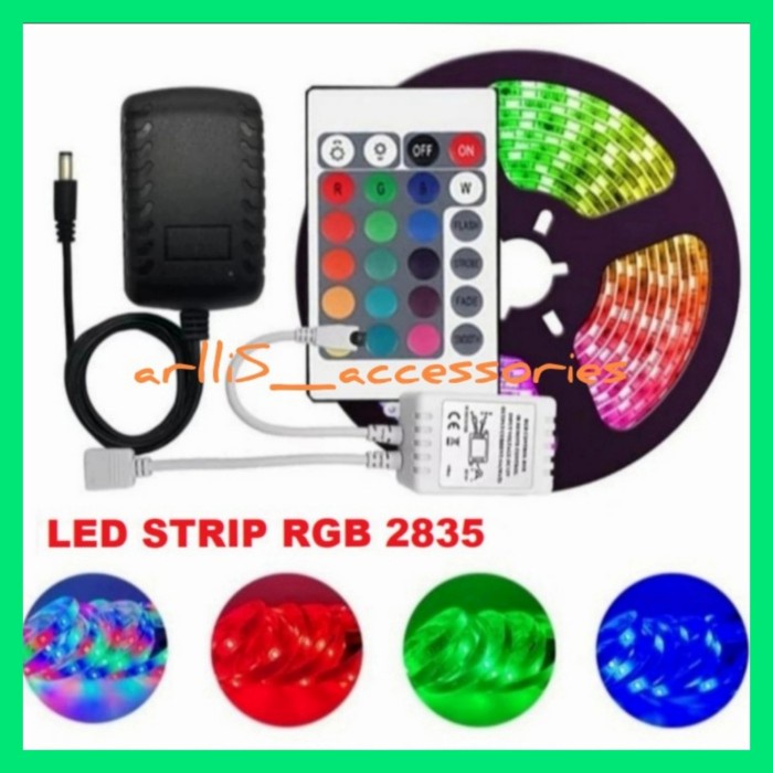 Jual PROMO Led Strip RGB 3528+Remote+Controler Modul+Adaptor 12V 2A ...