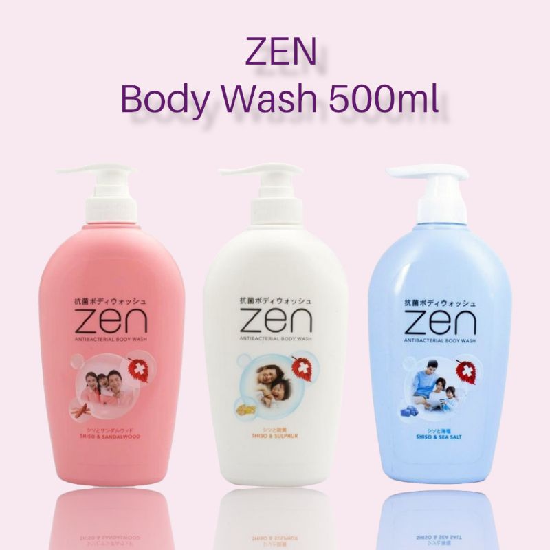 Jual Zen Antibacterial Body Wash 500ml Shopee Indonesia