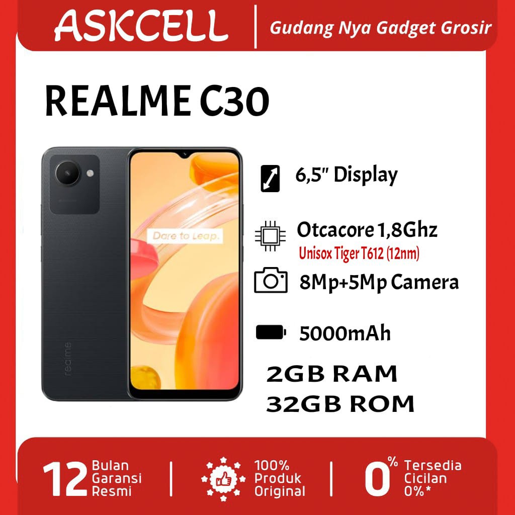 Jual realme C30 2GB+32GB （Powerful Unisoc T612 Processor | 5000mAh ...