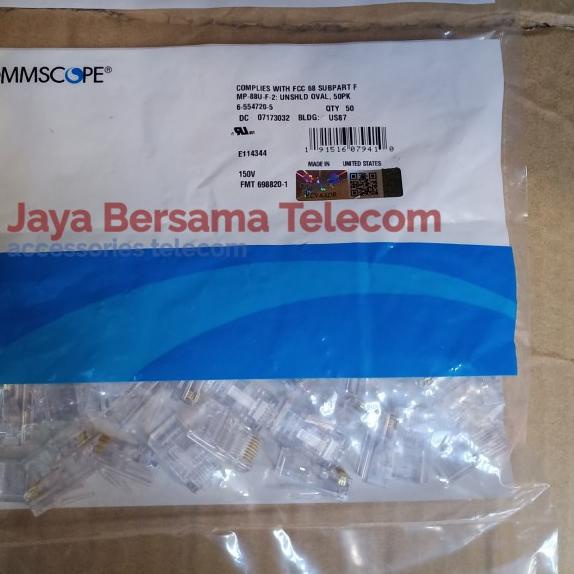 Jual Konektor RJ 45 Cat.5e AMP Commscope Original @50pcs | Shopee Indonesia