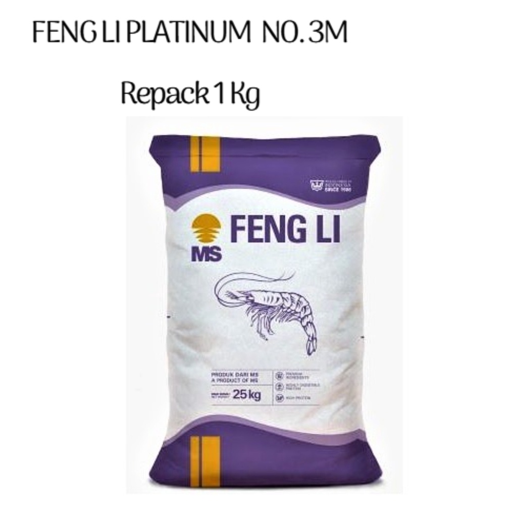 Jual Feng Li Platinum 3M 1 kg Pakan Makanan Pelet Udang Lobster Air ...