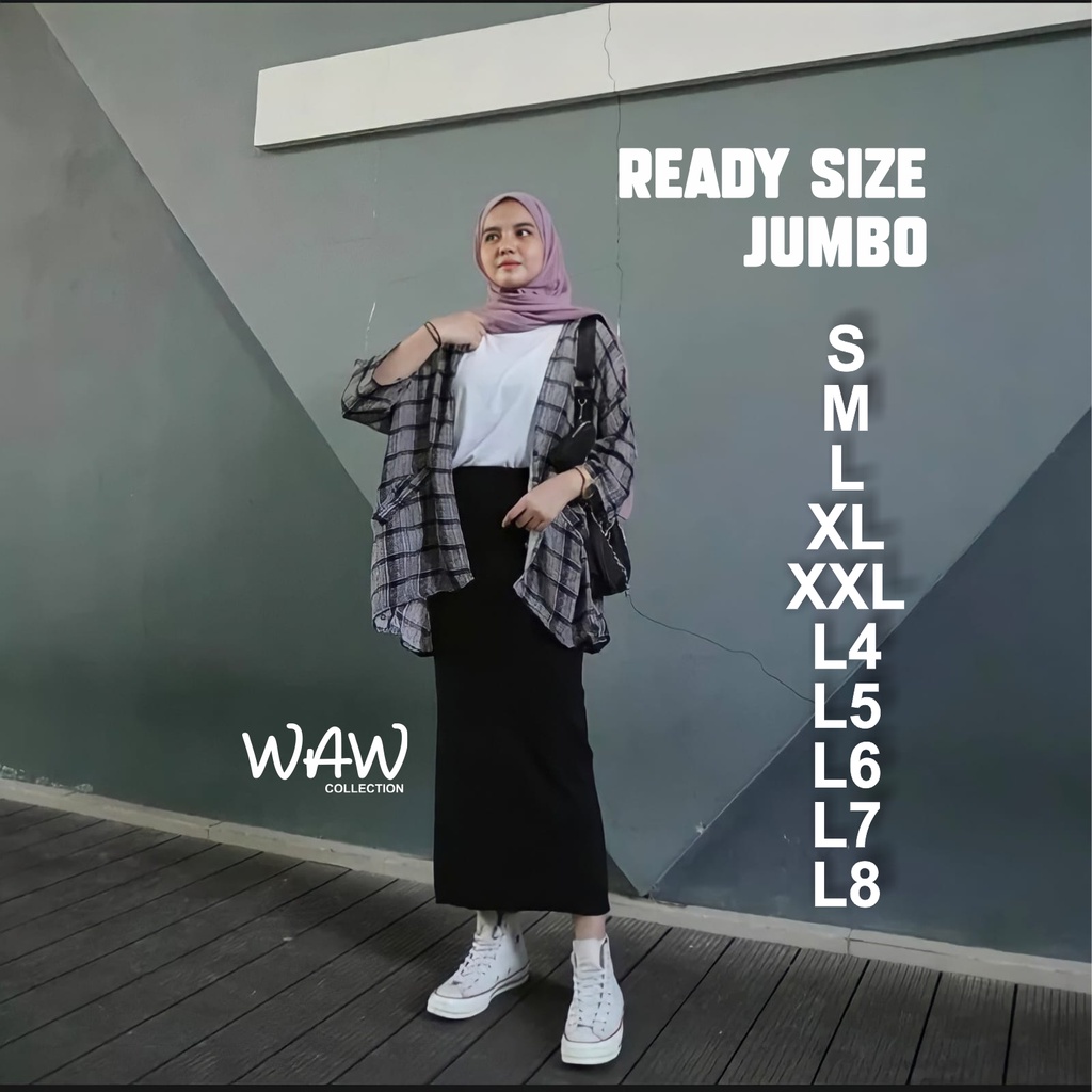 Jual Rok Span Rempel Belakang size S - L8 Premium Qualtiy | Shopee ...