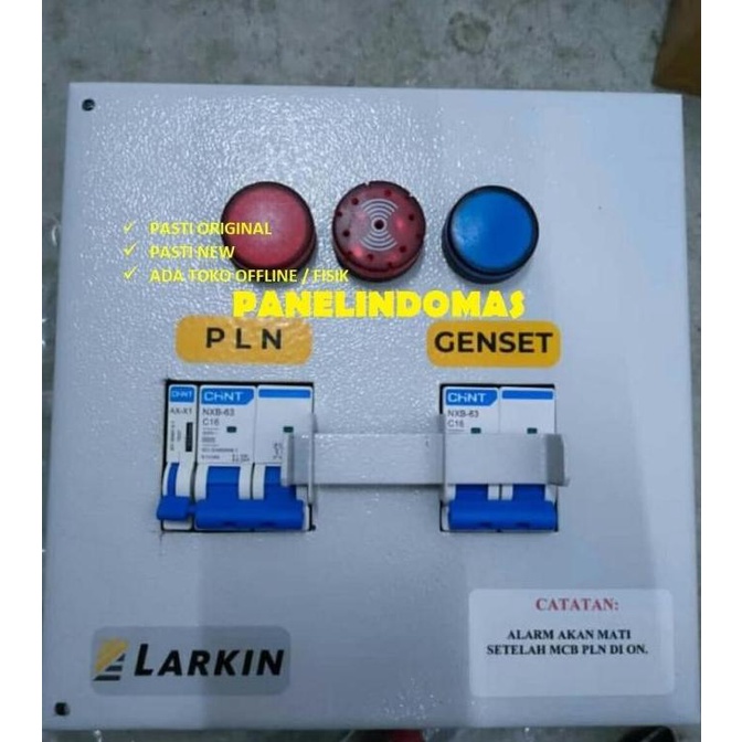 Jual Promo Panel Interlock Switch Pln - Genset Chint 2P + Alarm 1Phase ...