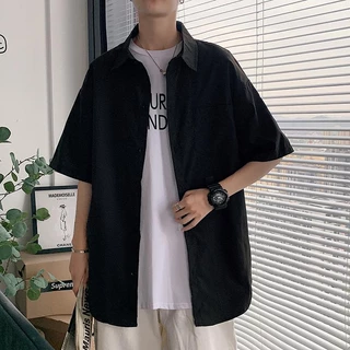 Habisin Stok!!! Kemeja Oversize Pria Kemeja Polos Kemeja Pria Atasan Pria Ov-09