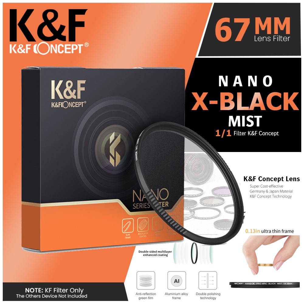Jual KNF Concept 67mm Lens Filter Nano-X Black Mist 1/1 Filter K&F ...