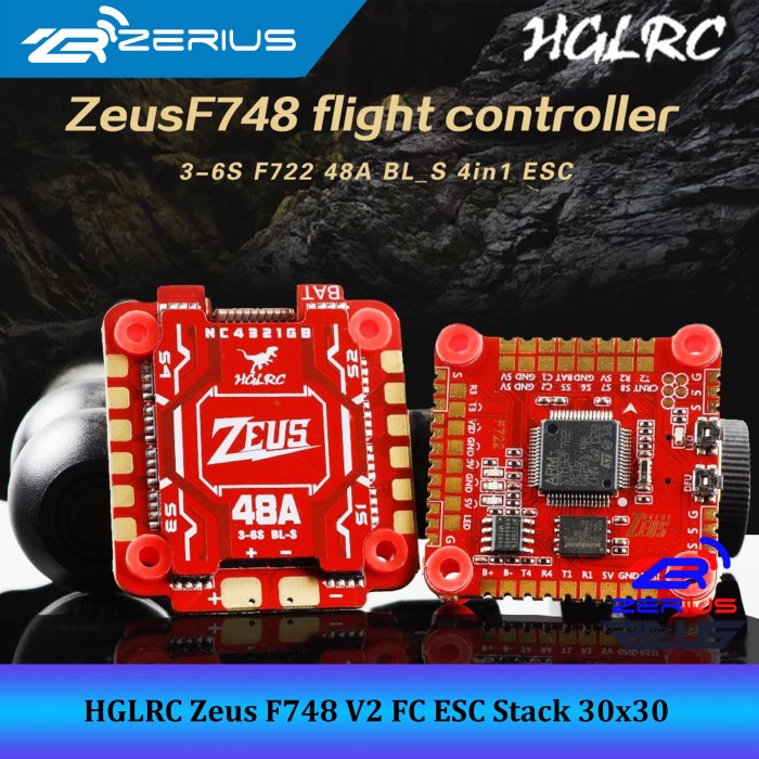 Jual HGLRC Zeus F748 V2 FC ESC Stack 30x30 3-6S Flight Controller ...