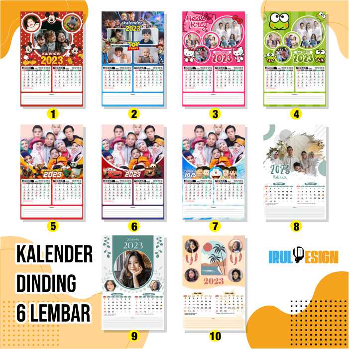 Jual Ecer Kalender Dinding 2024 Custom Isi 6 Lembar Atau 12 Lembar Bisa Pasang Foto Tanpa 8144