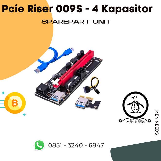 Jual MINING PCIE Riser Ver 009S PLUS - 8 Kapasitor | Shopee Indonesia