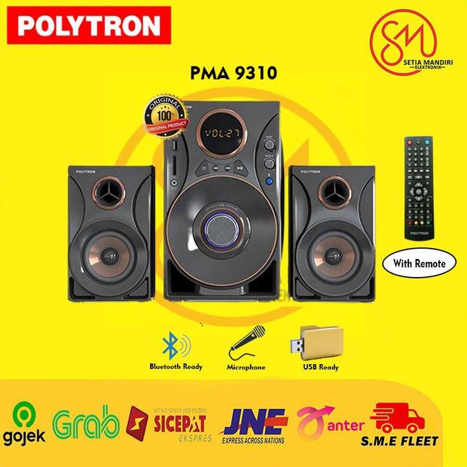 Jual TERLARIS POLYTRON PMA 9310 Active Speaker Aktif Bluetooth USB SD