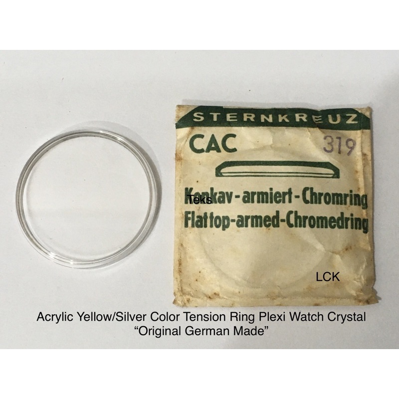 Jual Acrylic Sternkreuz Yellow/Silver Color Tension Ring Plexi Watch