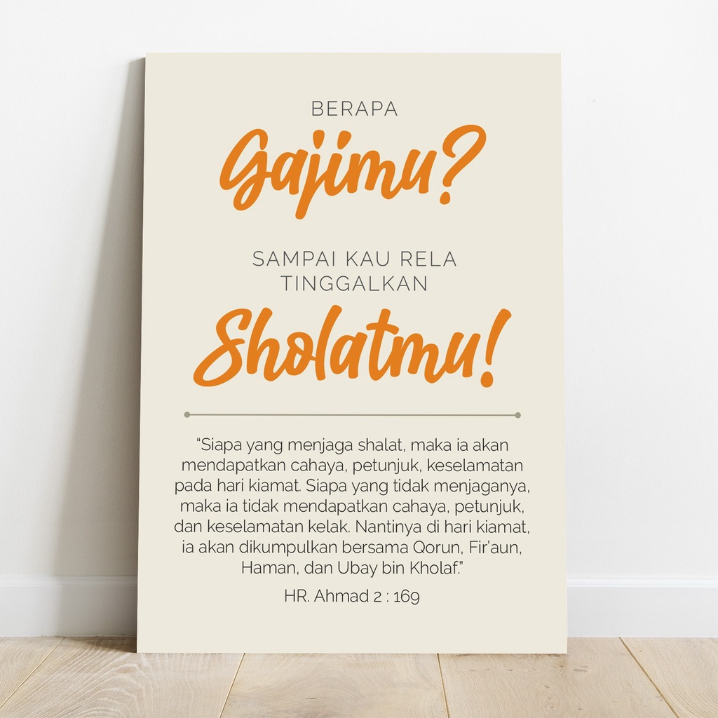 jual-poster-kayu-berapa-gajimu-sampai-kau-rela-tinggalkan-sholatmu