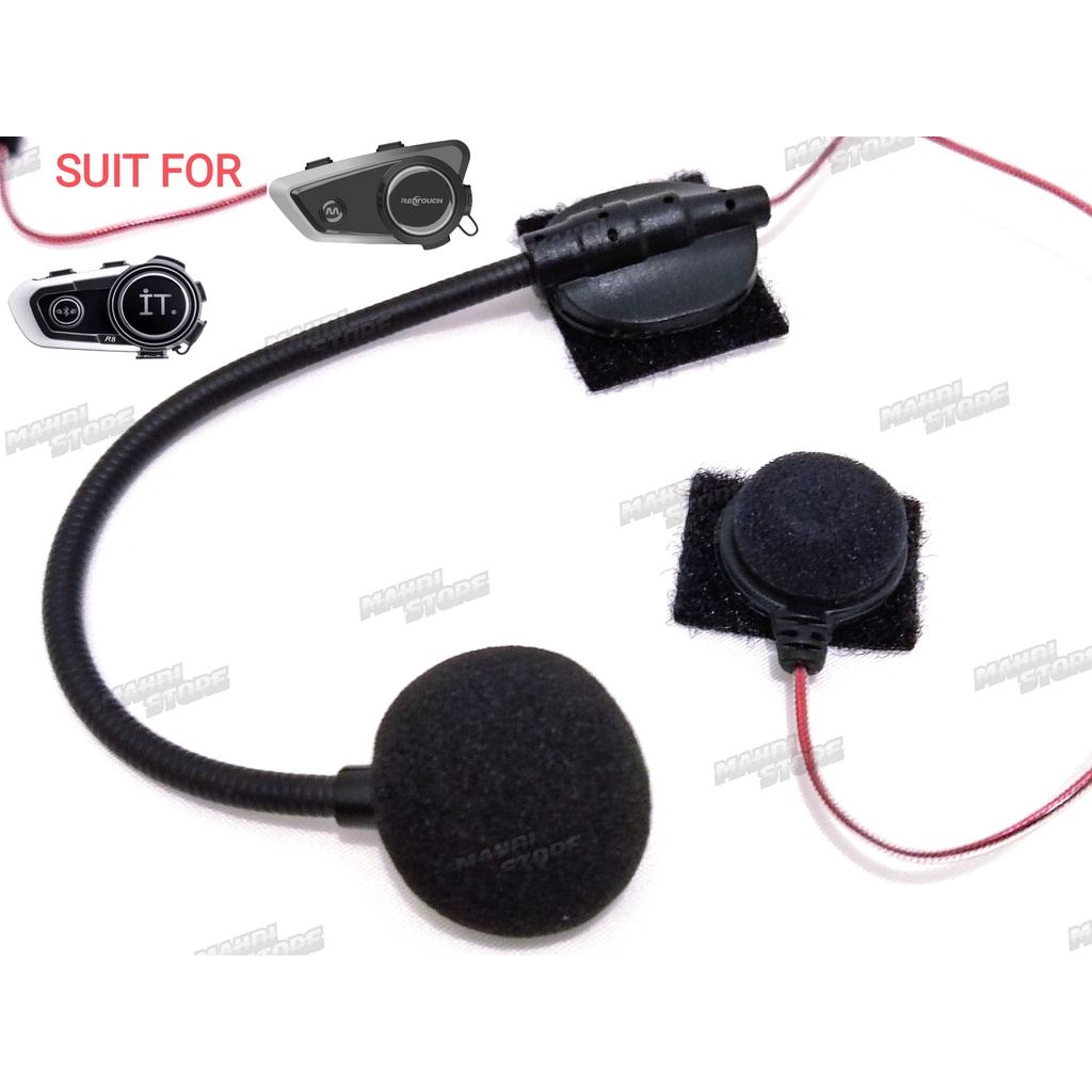 Jual Microphone Mic Soft Hard Mic Fullface Halfface Boom Wired Intercom ...