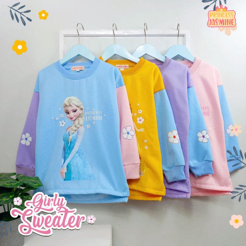 Jual GIRLY SWEATER by princess jasmine Shopee Indonesia