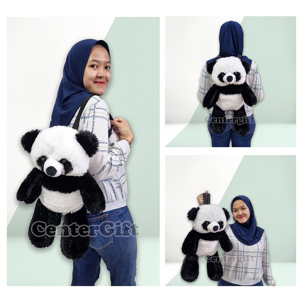 Jual Tas Panda Ransel Tas Boneka Panda Viral Lucu Gemoy Viral | Shopee ...