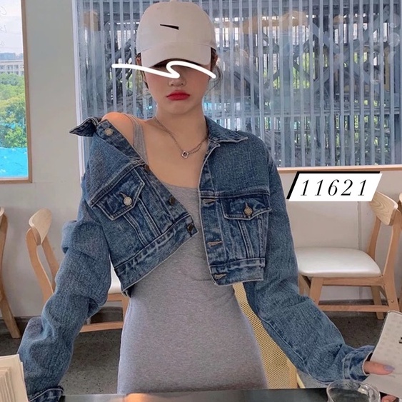 Womens Jacket Extra Cropped Denim Jacket Jual Jaket Crop Oversize