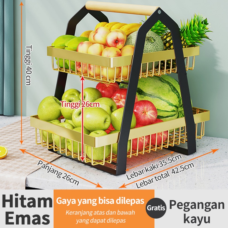 Rak buah dan sayur di dapur